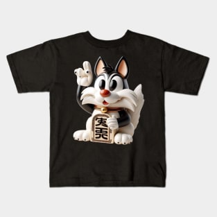 Sylvester Maneki Neko Kids T-Shirt